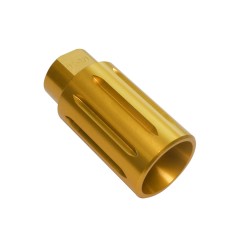 AR-9 Flash Can Muzzle Brake - Aluminum - Gold 
